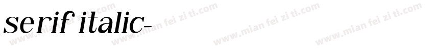 serif italic字体转换